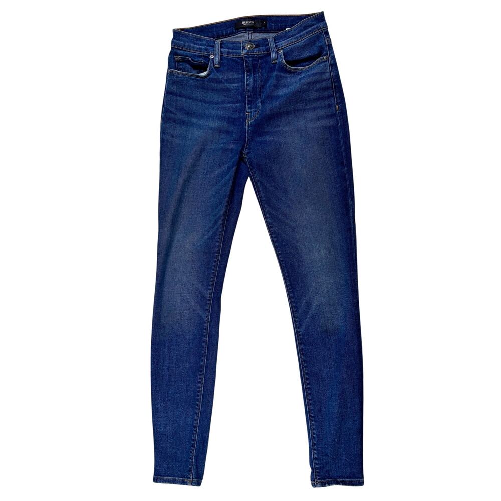 Hudson Barbara High Rise Super Skinny Jeans Size 26 Blue Sculpting Stretch
